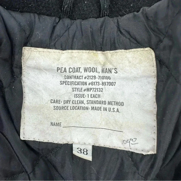Vintage Authentic US Navy issue wool Peacoat - Picture 7 of 8